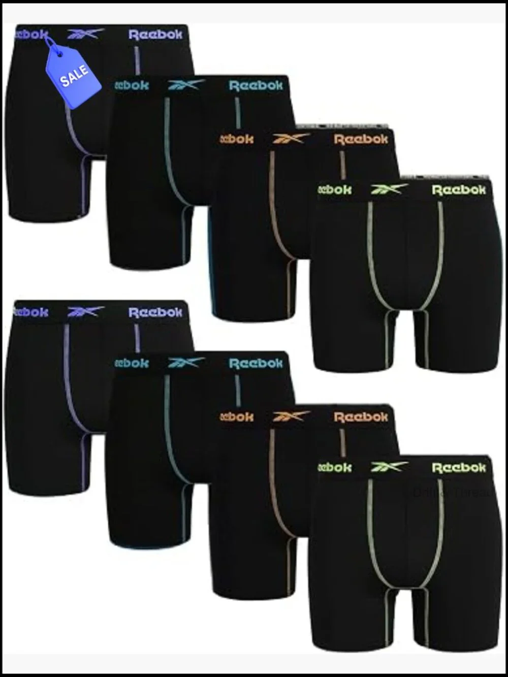 8 Pack Mens Performance Boxer Briefs with Pouch Moisture Wicking